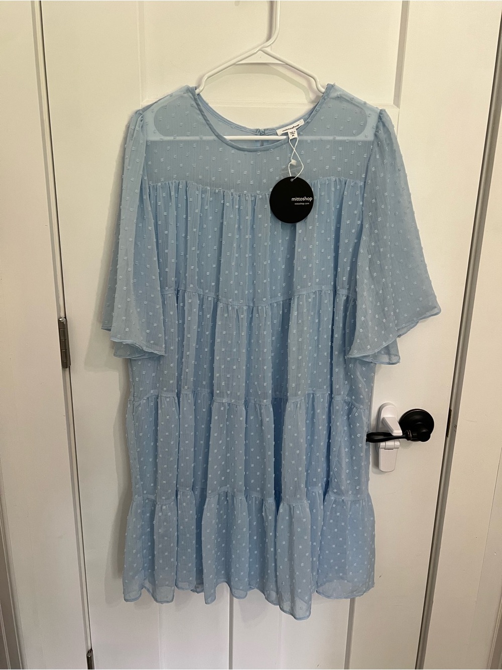 mittoshop Light Blue Tiered Mini Dress
